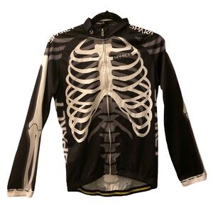 Black Skeleton Design Men's Jersey